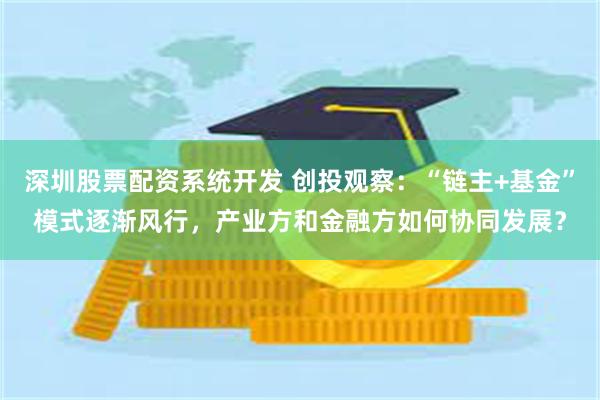 深圳股票配资系统开发 创投观察：“链主+基金”模式逐渐风行，产业方和金融方如何协同发展？