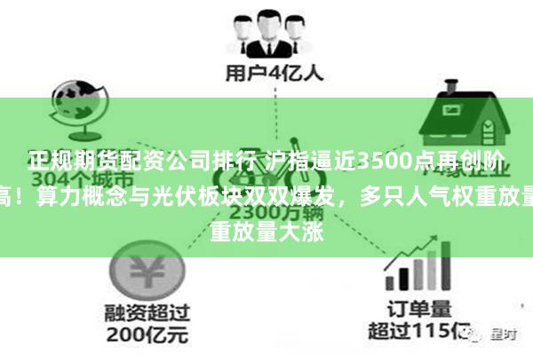 正规期货配资公司排行 沪指逼近3500点再创阶段新高！算力概念与光伏板块双双爆发，多只人气权重放量大涨