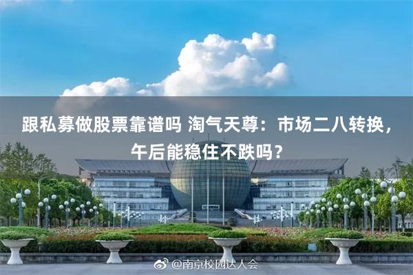跟私募做股票靠谱吗 淘气天尊：市场二八转换，午后能稳住不跌吗？