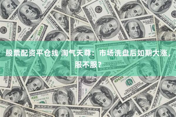 股票配资平仓线 淘气天尊：市场洗盘后如期大涨，服不服？