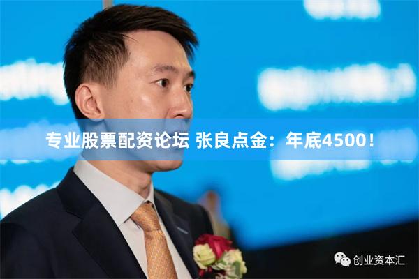 专业股票配资论坛 张良点金：年底4500！