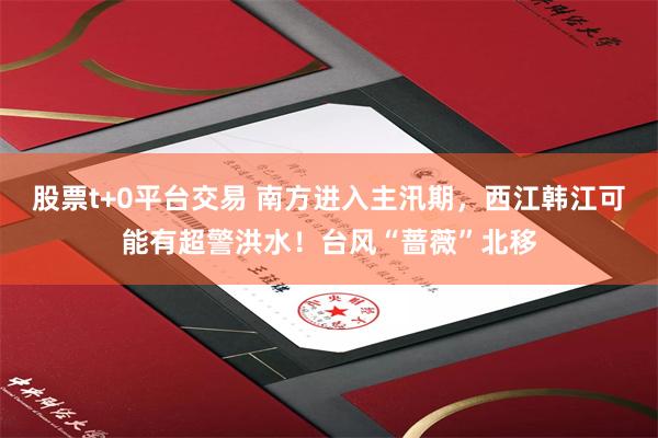 股票t+0平台交易 南方进入主汛期，西江韩江可能有超警洪水！台风“蔷薇”北移
