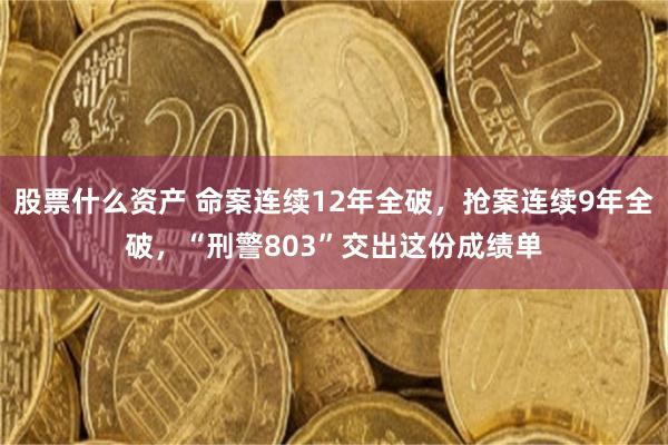 股票什么资产 命案连续12年全破，抢案连续9年全破，“刑警803”交出这份成绩单