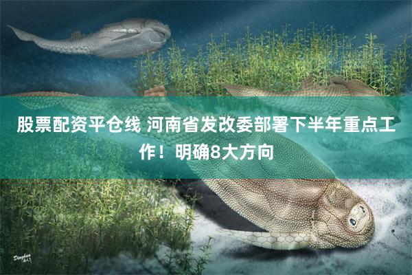 股票配资平仓线 河南省发改委部署下半年重点工作！明确8大方向