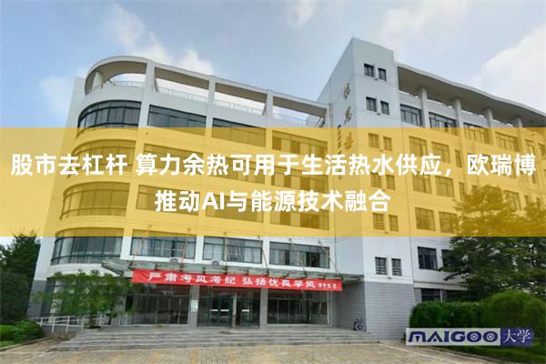 股市去杠杆 算力余热可用于生活热水供应，欧瑞博推动AI与能源技术融合