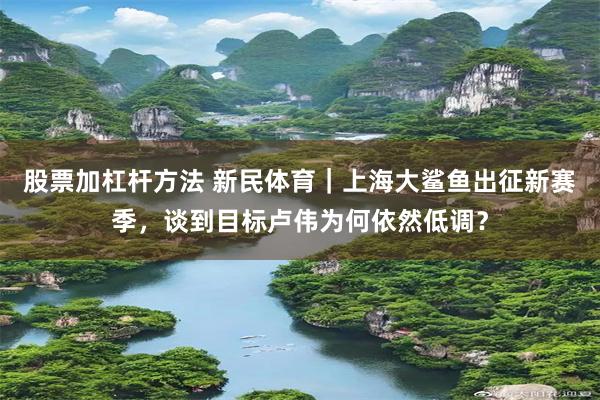股票加杠杆方法 新民体育｜上海大鲨鱼出征新赛季，谈到目标卢伟为何依然低调？